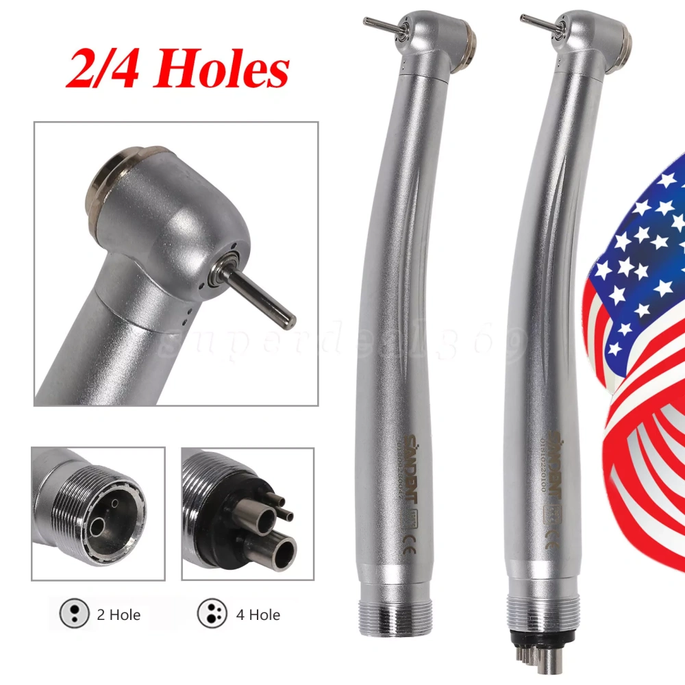 10PCS NSK Style Dental High Speed Handpiece Push Button Type SANDENT PANA 2/4 Hole