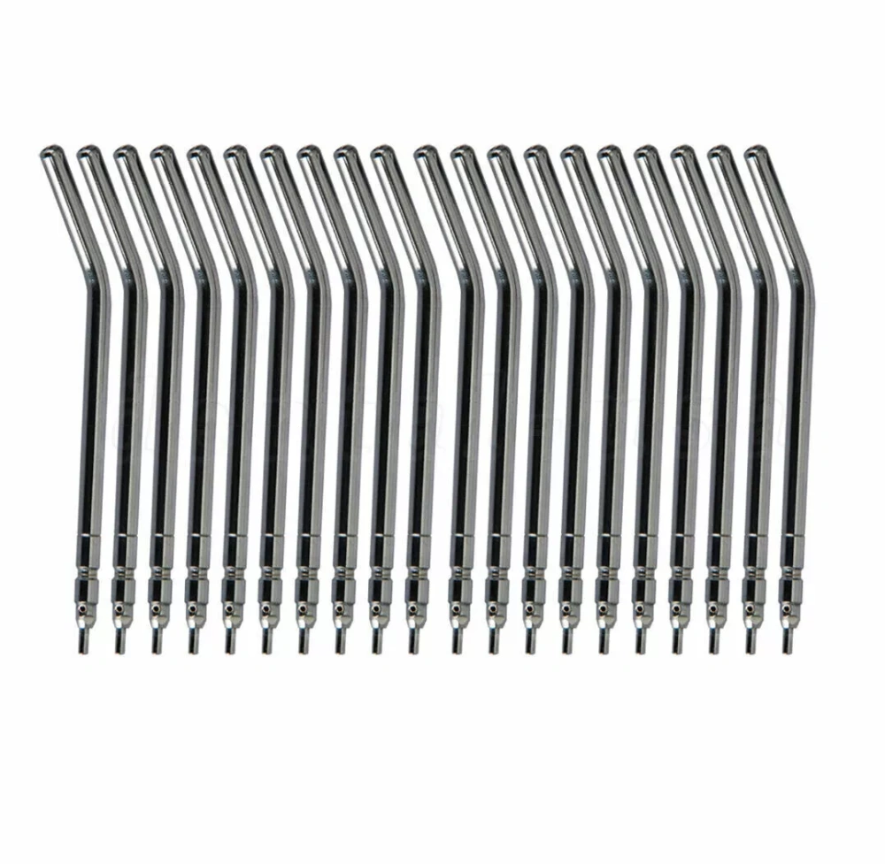 50pcs Metal Alloy Spray Nozzles Tips for 3-Way Dental Air Water Syringe Tube