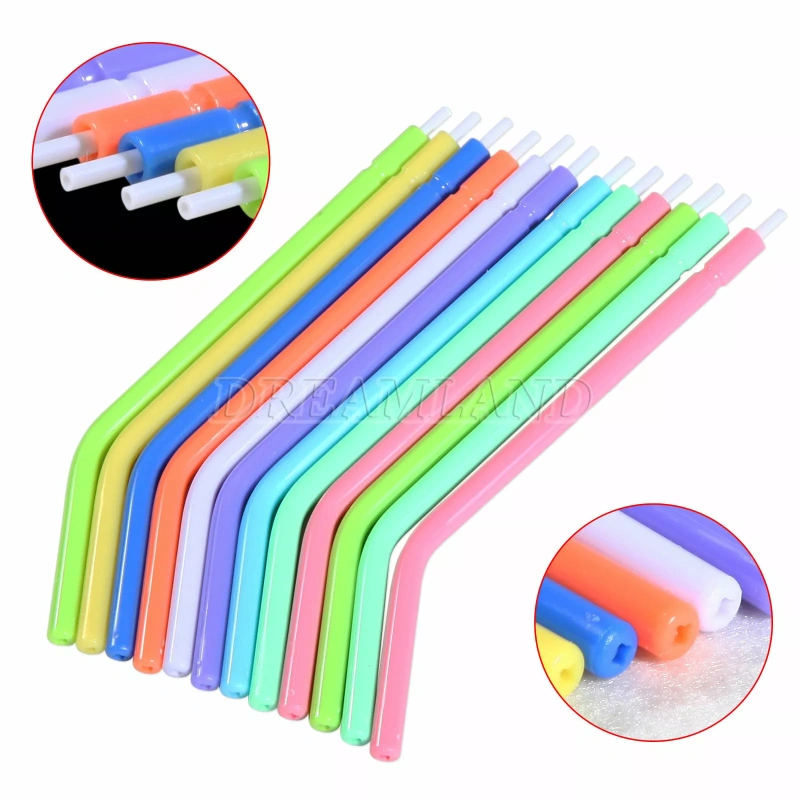 250pcs Dental 3-Way Air Water Syringe Disposable Spray Tips Triple Nozzles Tubes