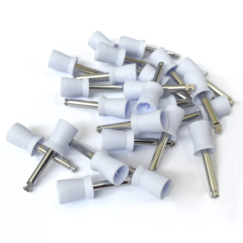 100Pcs Dental Rubber Prophy Teeth Polish Polishing Cups Latch Type Brushes