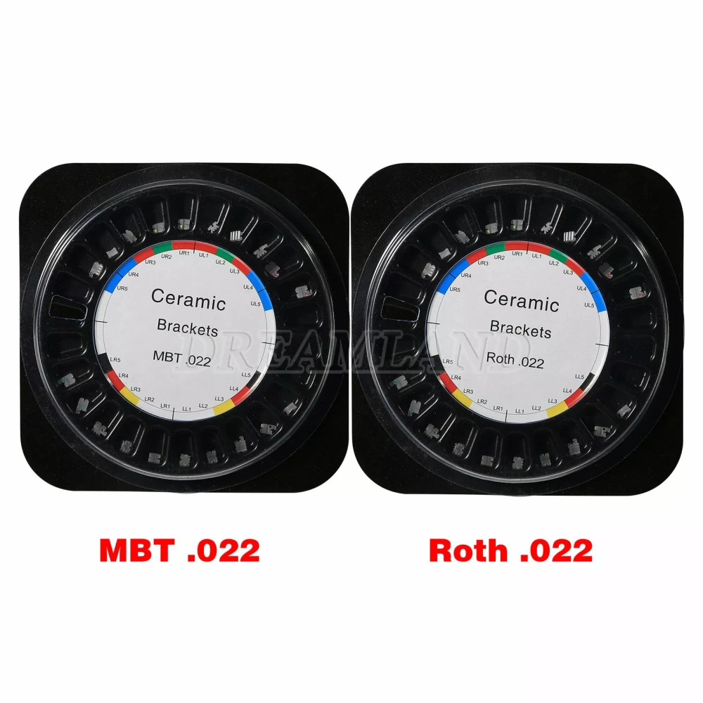 10 Packs Dental Orthodontic Bracket Braces Ceramic MBT/ROTH  022 with 3-4-5 Hooks