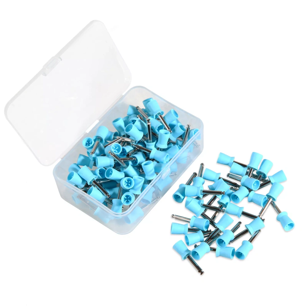 100Pcs Dental Rubber Prophy Teeth Polish Polishing Cups Latch Type Brushes