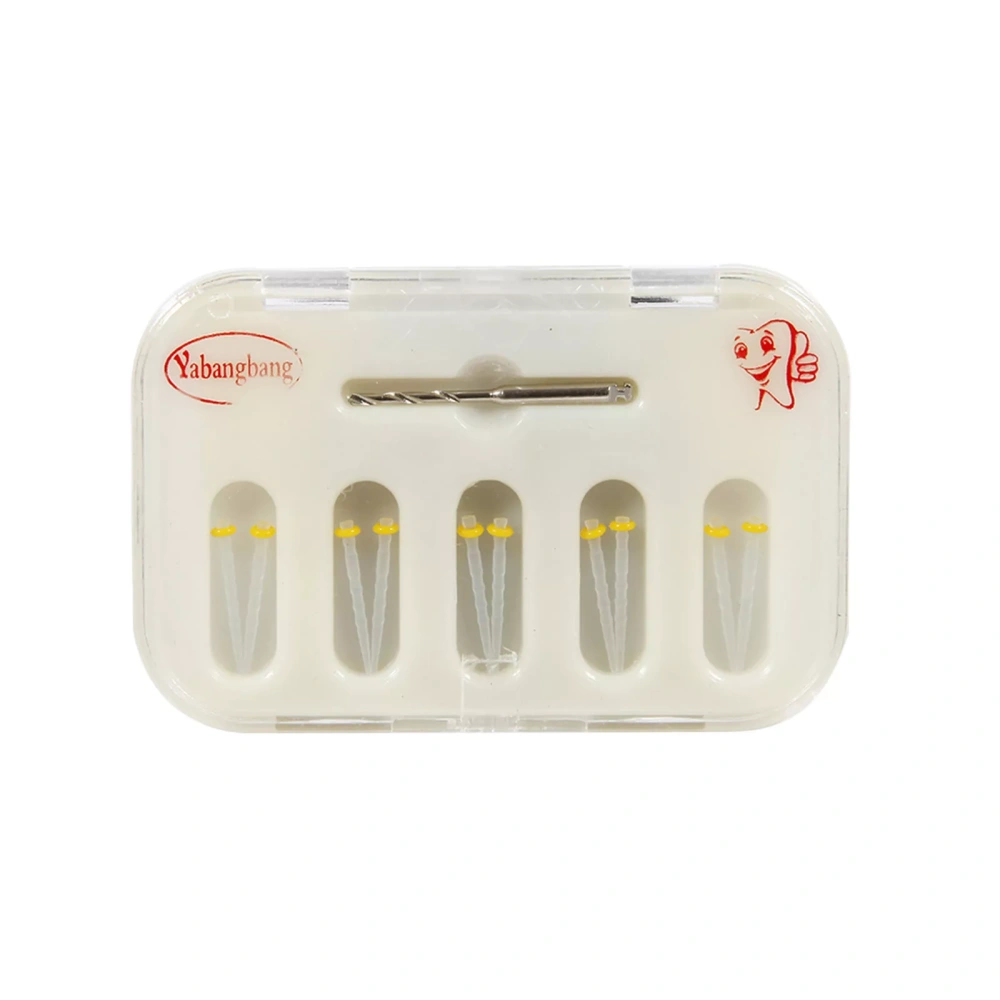 one pack Dental Fiber Post Resin Post Screw Thread Quartz & Drill Kit 1.2 1.4 1.6 1.8