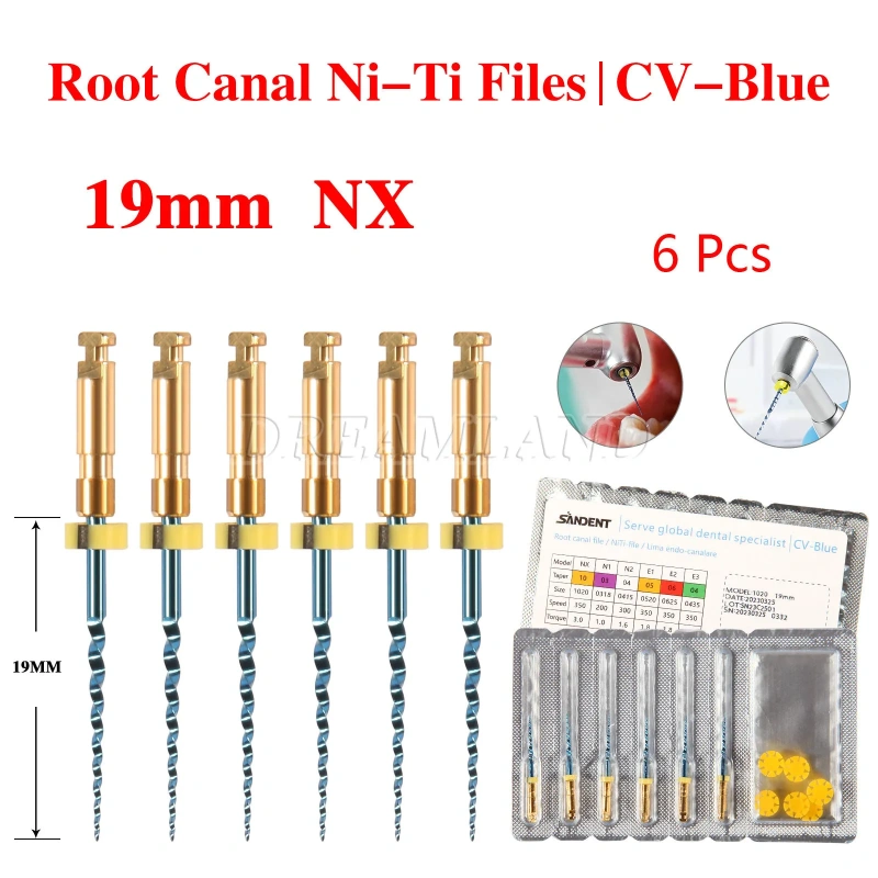 Dental Heat Activated NiTi Files Rotary Engine File Endo Motor Root Treatment 25mm