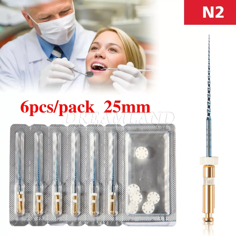 Dental Heat Activated NiTi Files Rotary Engine File Endo Motor Root Treatment 25mm