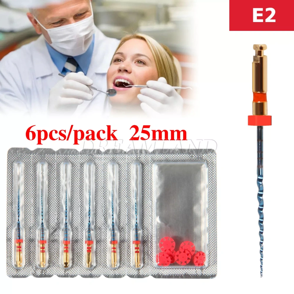 Dental Heat Activated NiTi Files Rotary Engine File Endo Motor Root Treatment 25mm