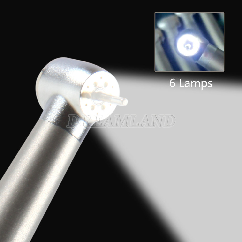 Dental E-generator Shadowless 6 LED High Speed Handpiece 6 Way Sprays 2/4Hole