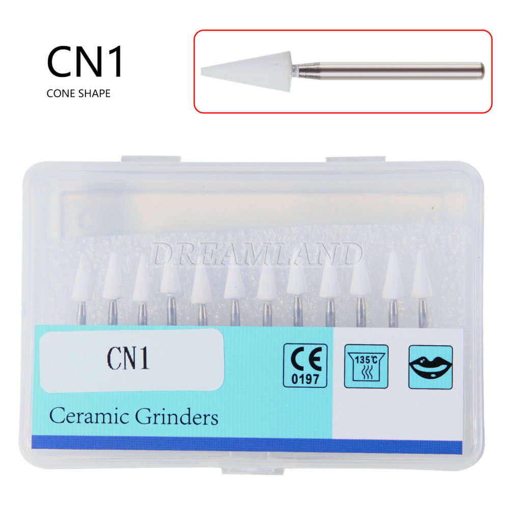 Dental White Polishing Stones Flame Cone shape FG bur Arkansas Stone FL2 CN1 RD1