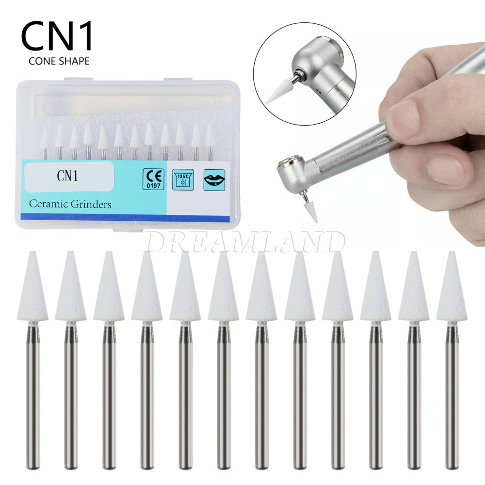 Dental White Polishing Stones Flame Cone shape FG bur Arkansas Stone FL2 CN1 RD1