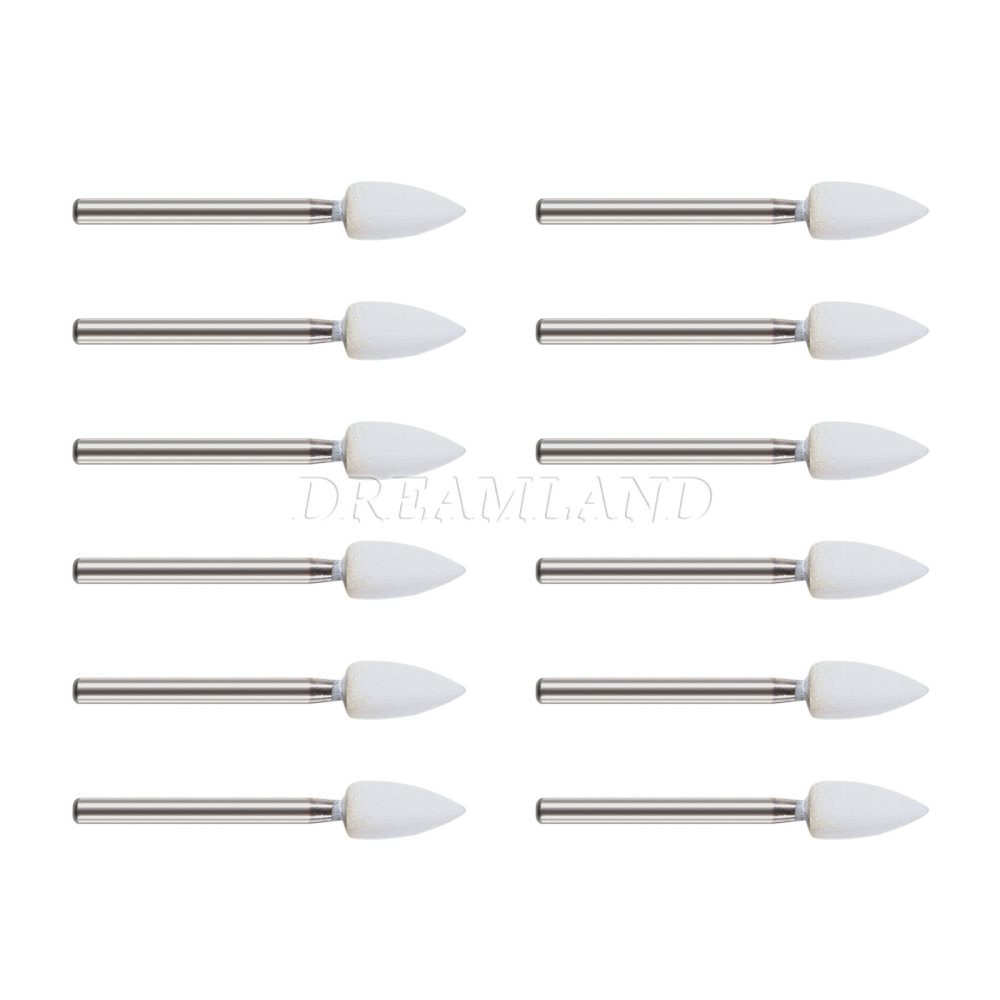 Dental White Polishing Stones Flame Cone shape FG bur Arkansas Stone FL2 CN1 RD1
