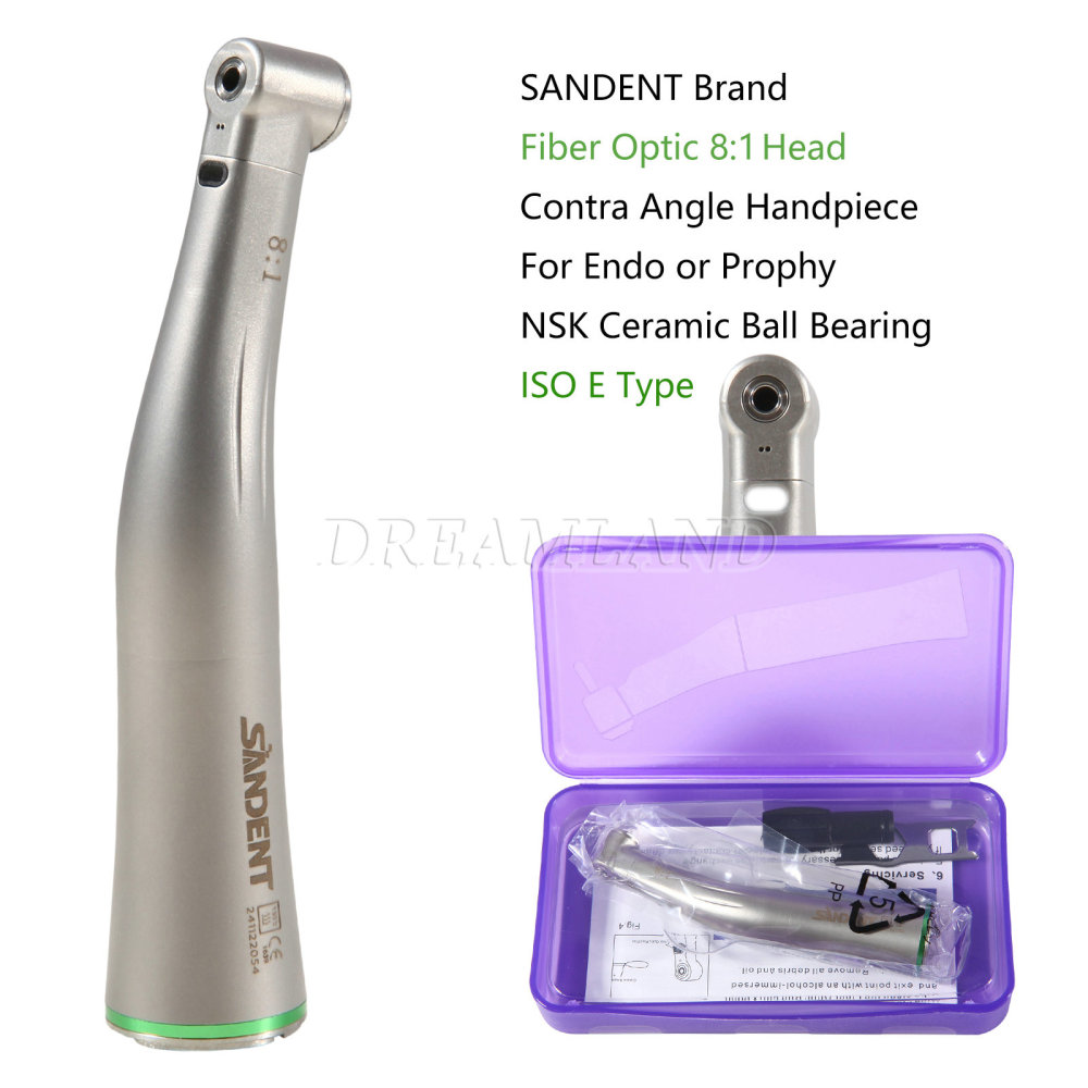NSK Style Dental 8:1 Endo Handpiece Mini Head Fiber Optic /Non-fiber optic