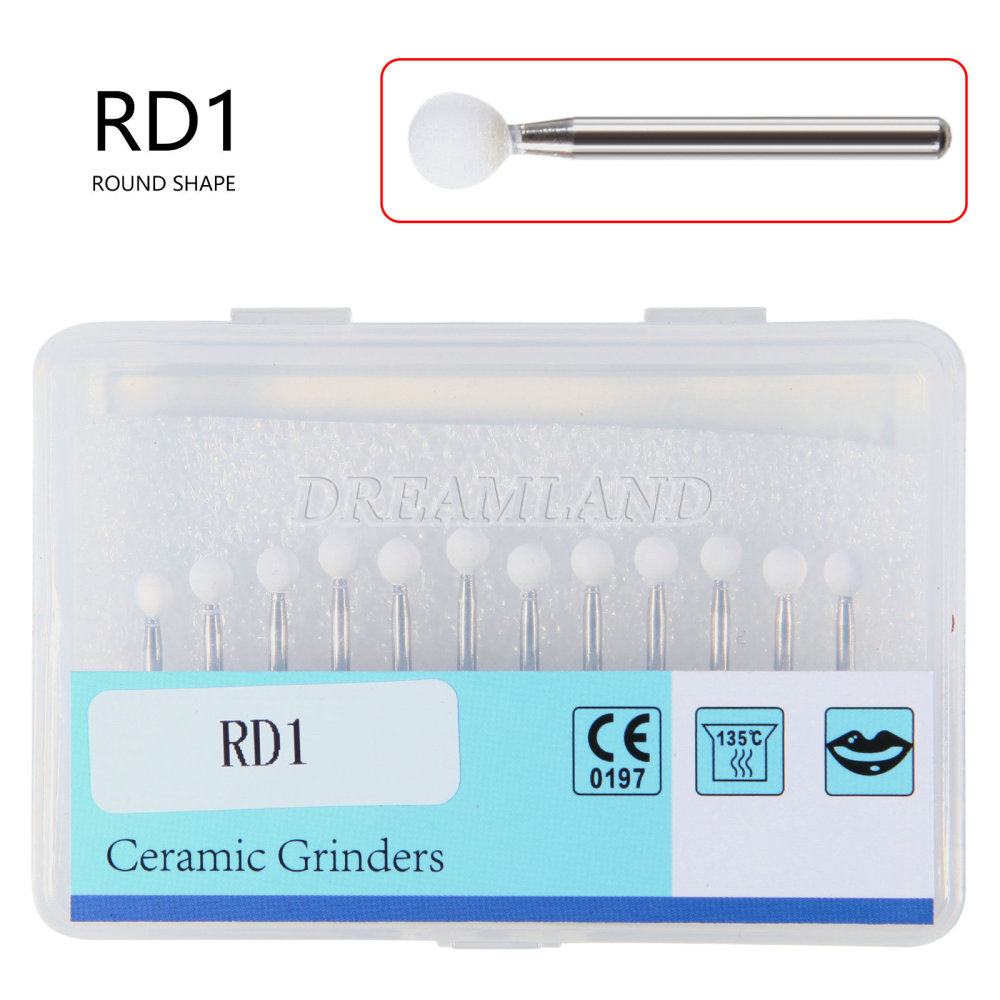 Dental White Polishing Stones Flame Cone shape FG bur Arkansas Stone FL2 CN1 RD1