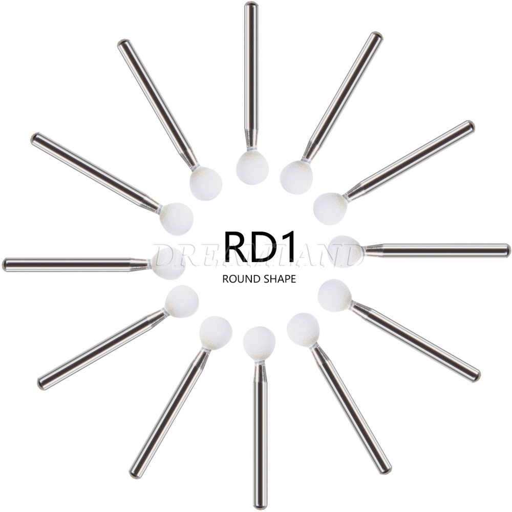 Dental White Polishing Stones Flame Cone shape FG bur Arkansas Stone FL2 CN1 RD1