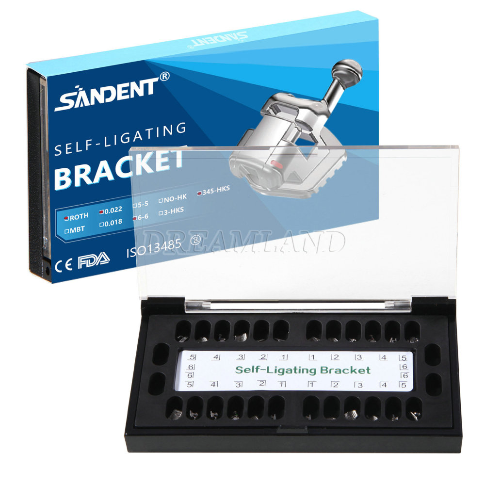 SANDENT Dental Orthodontic Self-Ligating Brackets Braces Mini Roth 022 345