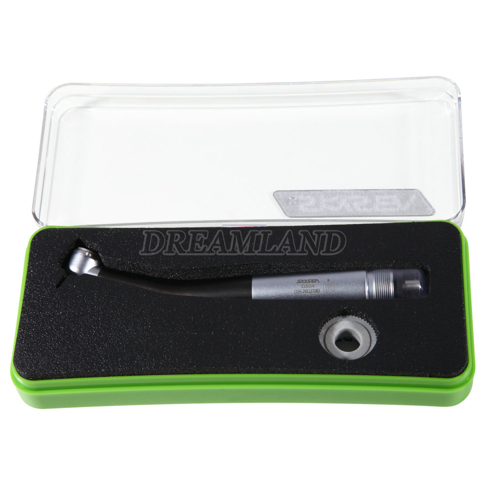 SKYSEA Dental High Speed Turbine Handpiece Push Button 4 Spray Large Head 4Hole