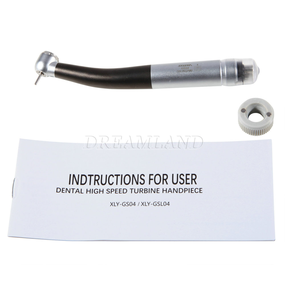 SKYSEA Dental High Speed Turbine Handpiece Push Button 4 Spray Large Head 4Hole