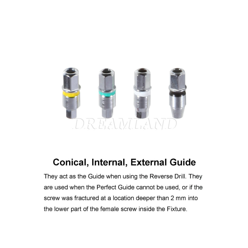 Dental Implant Broken Screw Remover Kit Reverse Drill Guide Driver