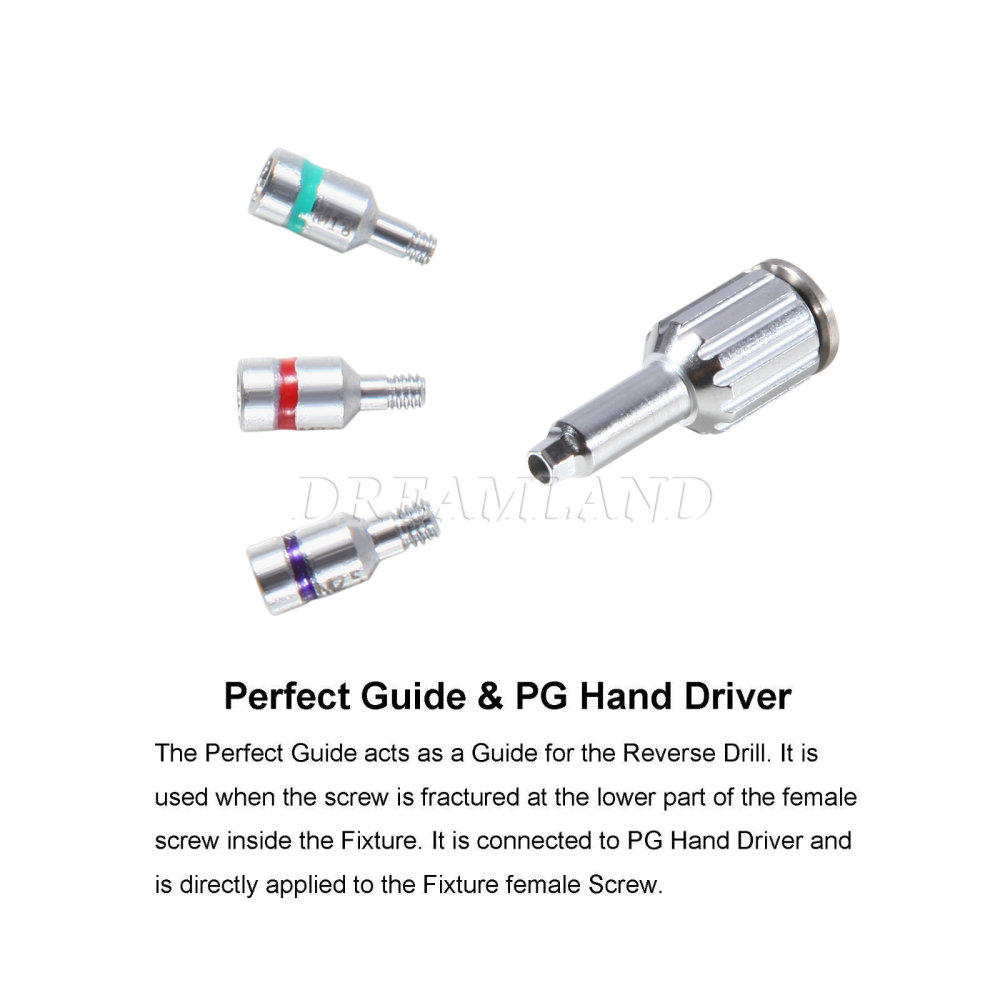 Dental Implant Broken Screw Remover Kit Reverse Drill Guide Driver