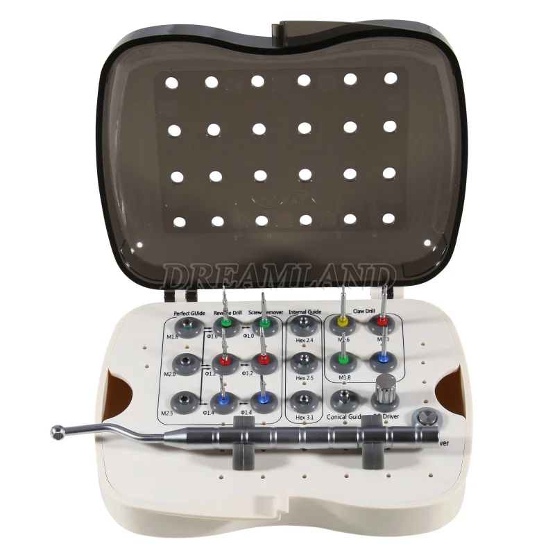 Dental Implant Broken Screw Remover Kit Reverse Drill Guide Driver
