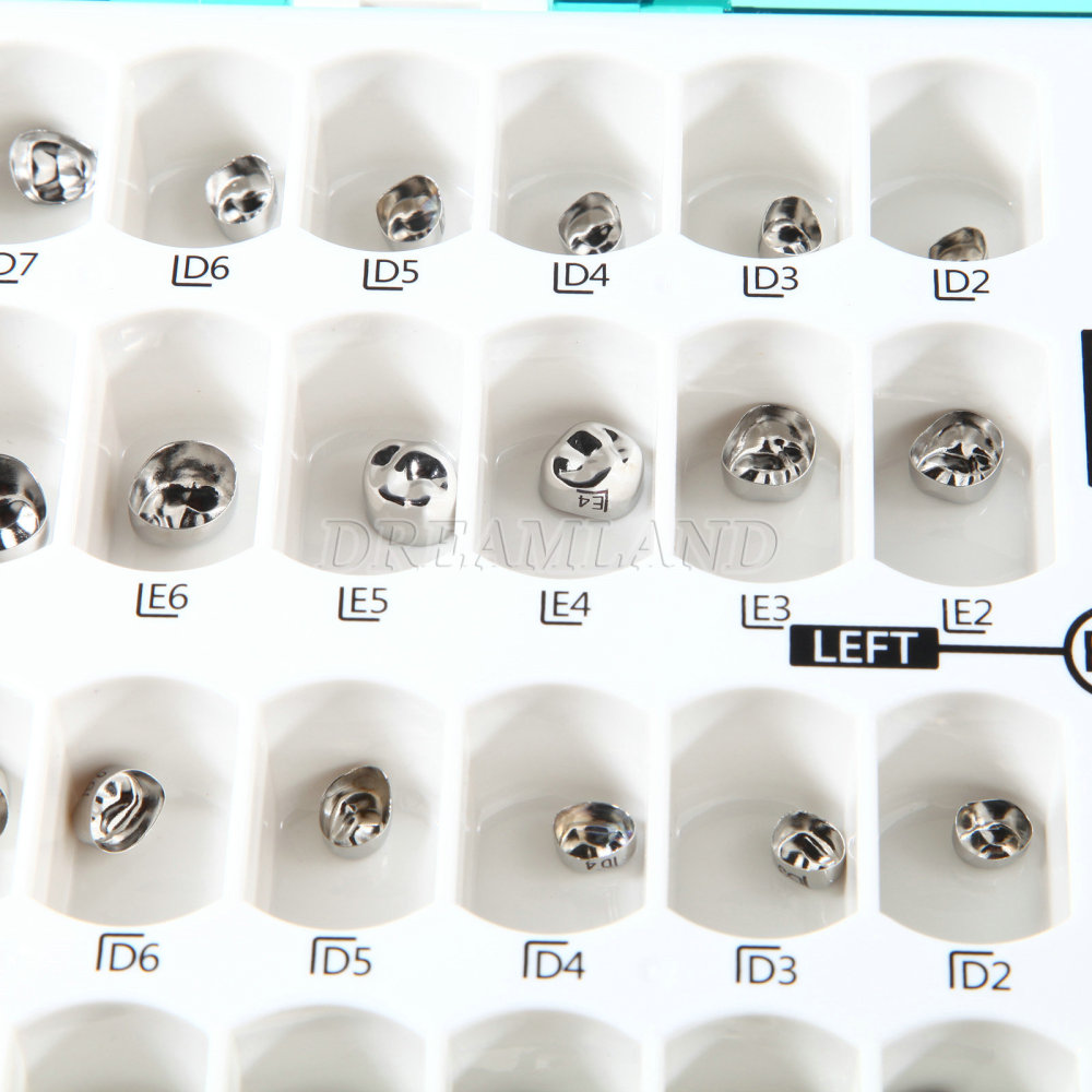 Dental Kids Primary Molar Crown Stainless Steel Pediatric Preformed Crown Set