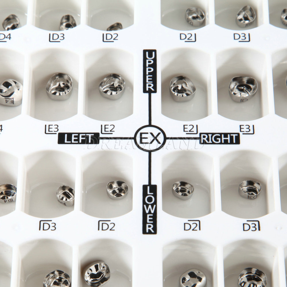 Dental Kids Primary Molar Crown Stainless Steel Pediatric Preformed Crown Set