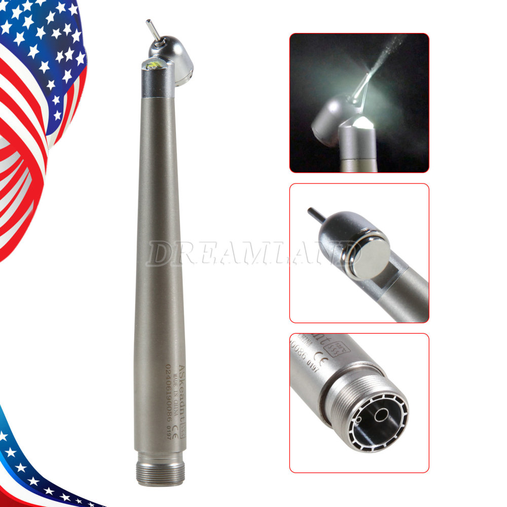 NSK Style Dental Surgical 45° Degree LED High Speed Handpiece Turbine 2/4 Hole