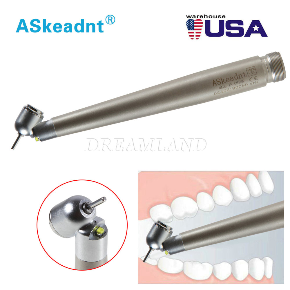 NSK Style Dental Surgical 45° Degree LED High Speed Handpiece Turbine 2/4 Hole
