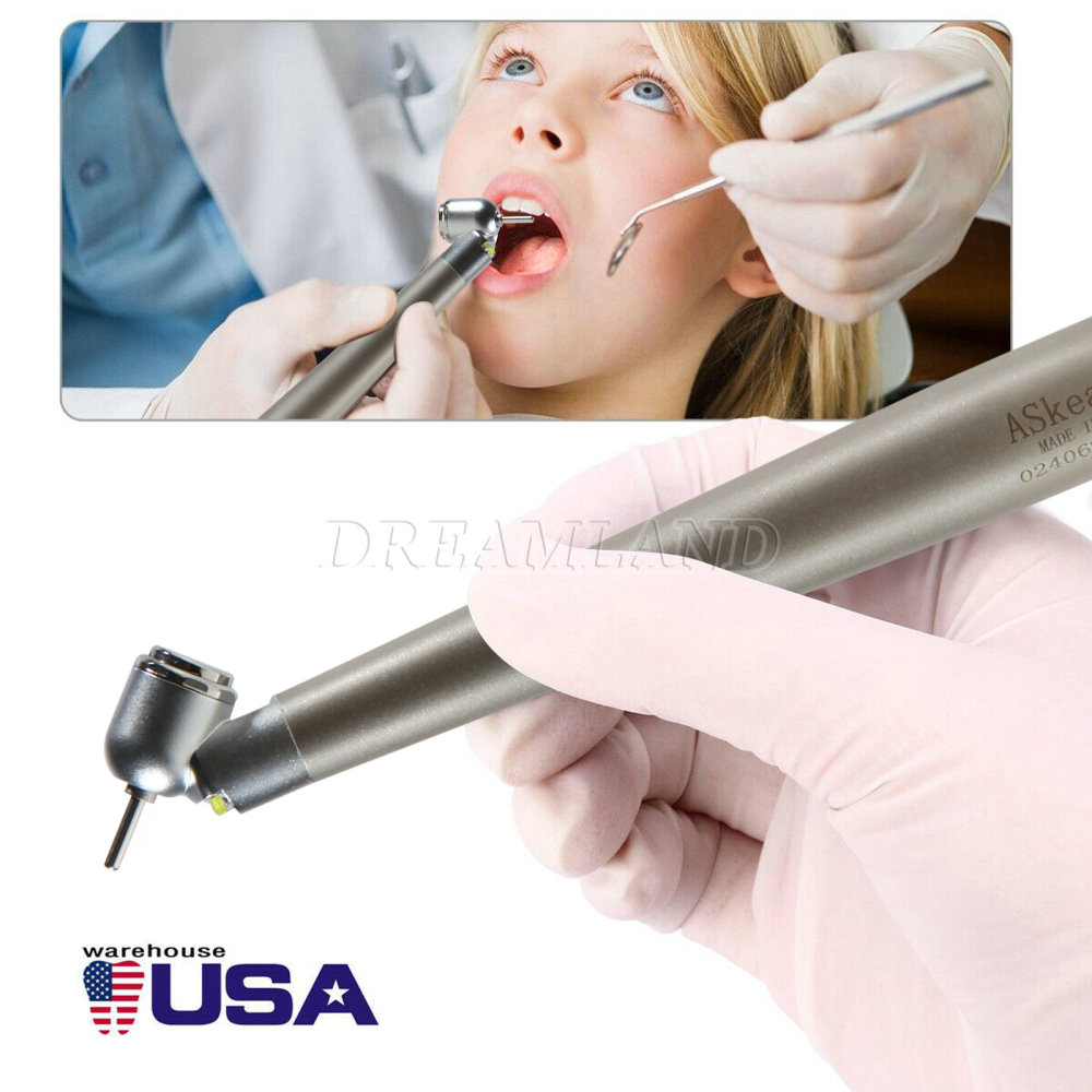 NSK Style Dental Surgical 45° Degree LED High Speed Handpiece Turbine 2/4 Hole