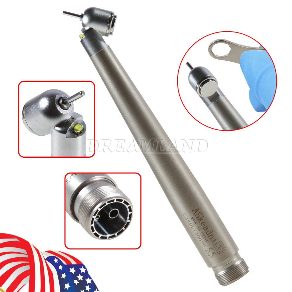 NSK Style Dental Surgical 45° Degree LED High Speed Handpiece Turbine 2/4 Hole