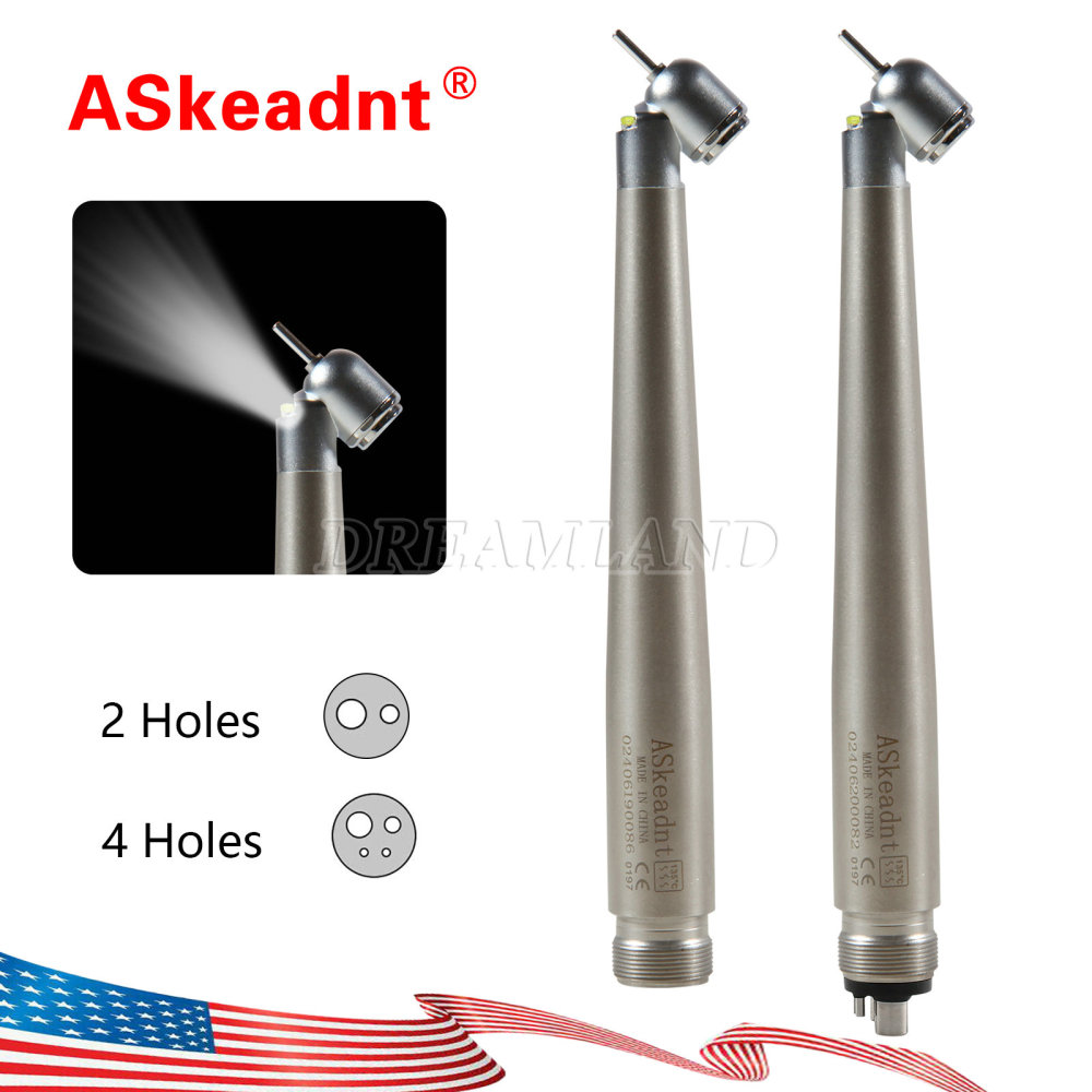 NSK Style Dental Surgical 45° Degree LED High Speed Handpiece Turbine 2/4 Hole