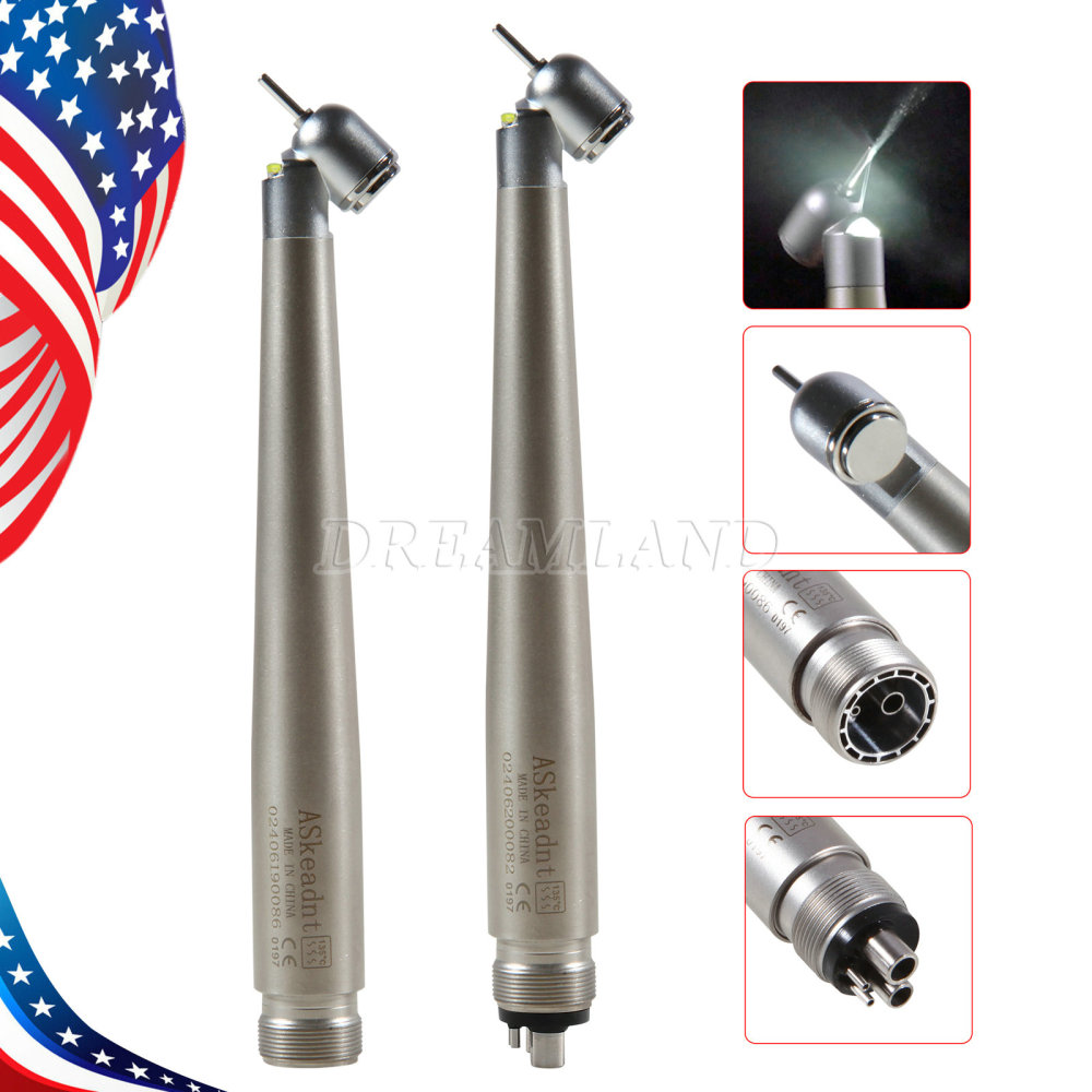 NSK Style Dental Surgical 45° Degree LED High Speed Handpiece Turbine 2/4 Hole
