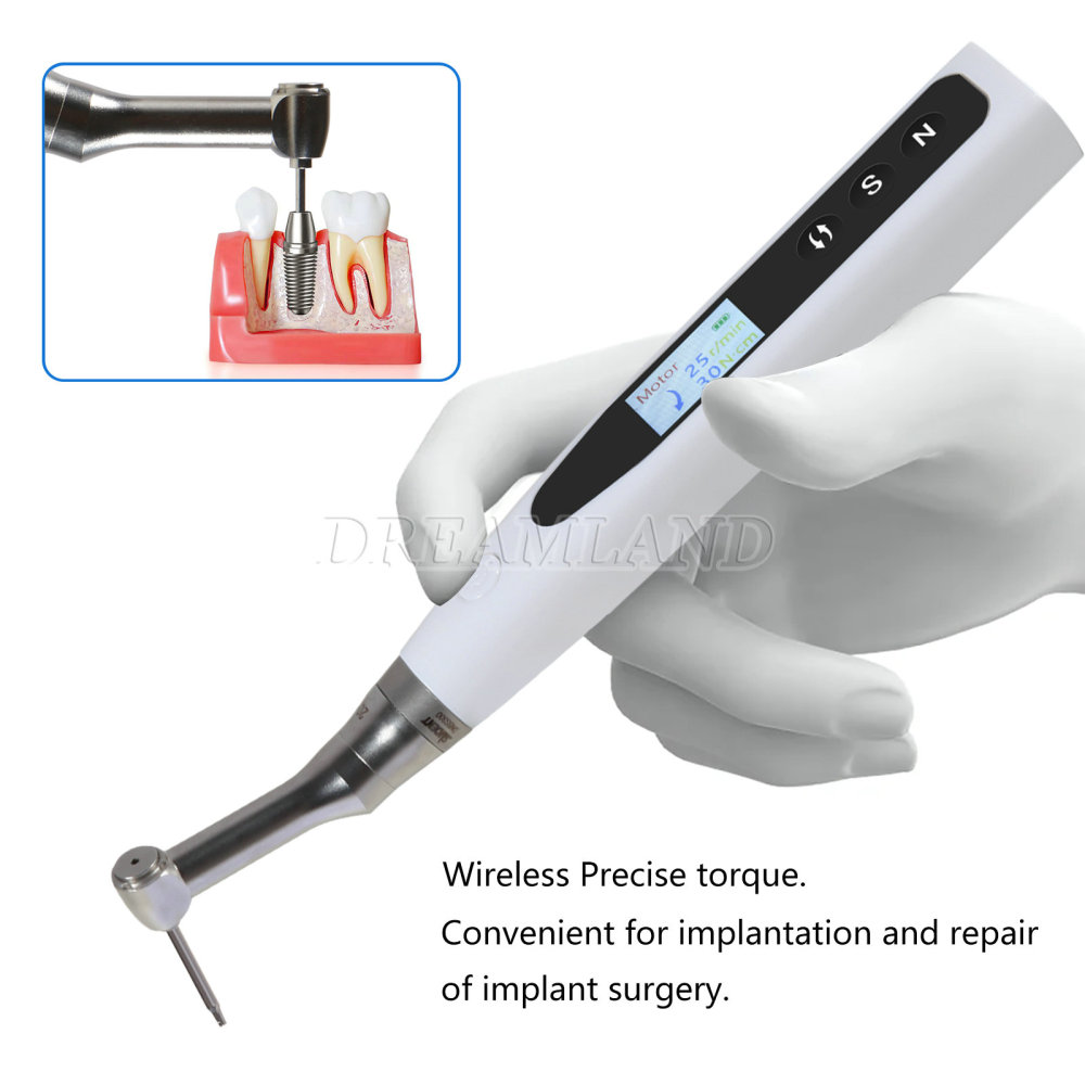 Dental 20:1 Wireless Universal Implant Torque Wrench Electric Driver Kit SANDENT