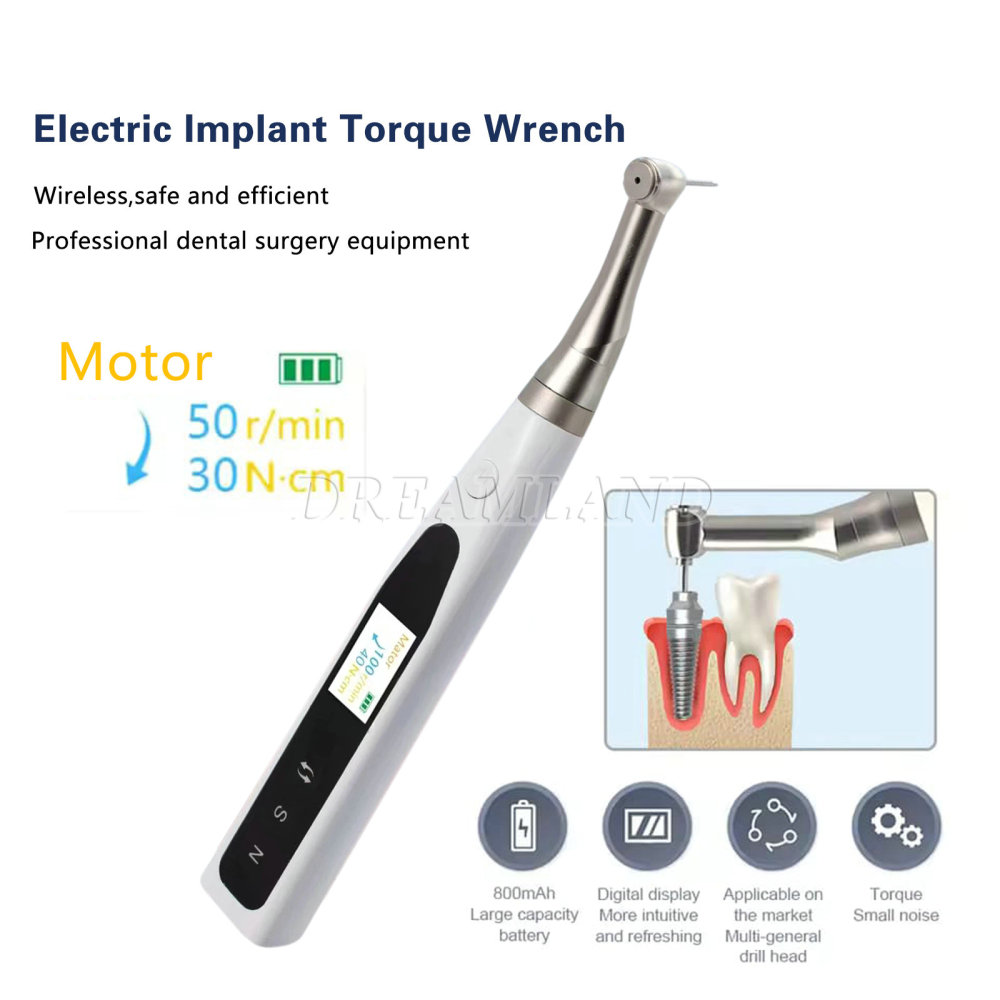 Dental 20:1 Wireless Universal Implant Torque Wrench Electric Driver Kit SANDENT