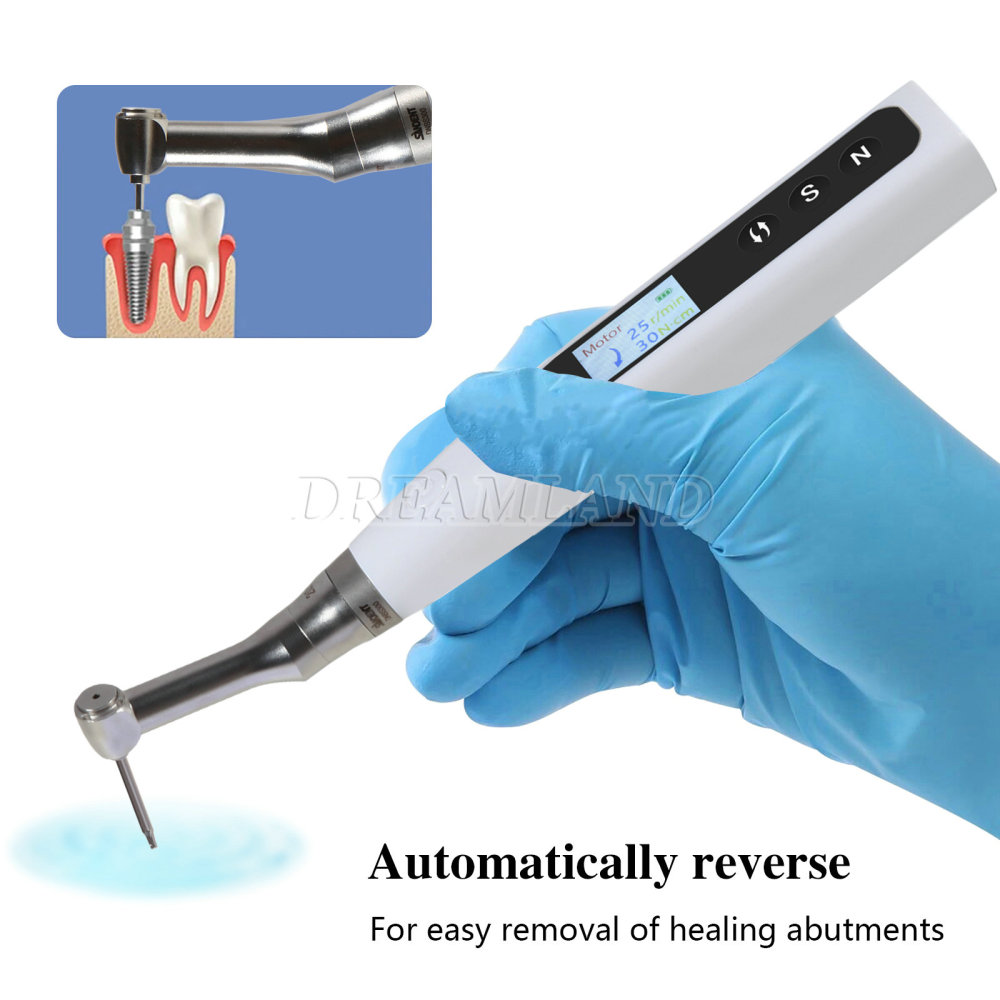 Dental 20:1 Wireless Universal Implant Torque Wrench Electric Driver Kit SANDENT