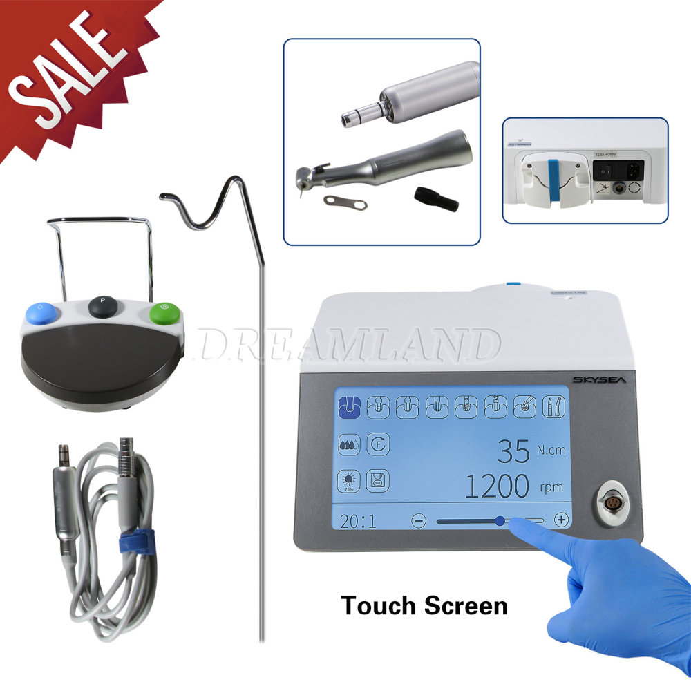 Touch Screen SURGICAL DENTAL LED IMPLANT MOTOR with 20:1 HANDPIECE