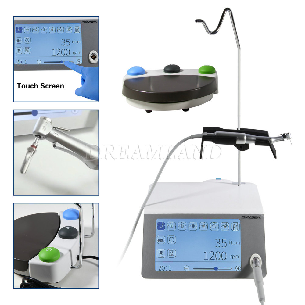 Touch Screen SURGICAL DENTAL LED IMPLANT MOTOR with 20:1 HANDPIECE