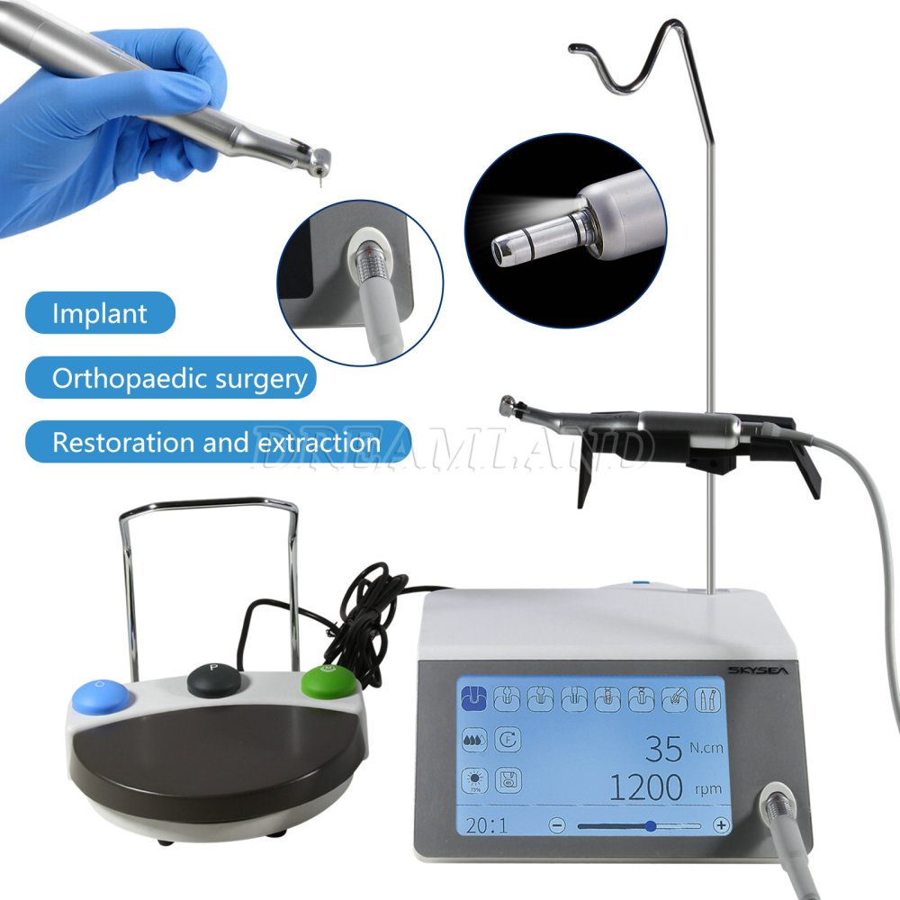 Touch Screen SURGICAL DENTAL LED IMPLANT MOTOR with 20:1 HANDPIECE