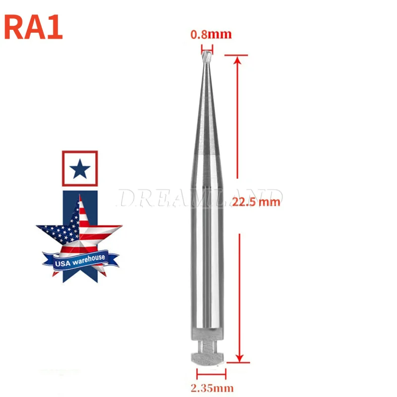 Dental Round Carbide Bur for Slow Speed Latch Type Handpiece RA 1# - 8# Burs