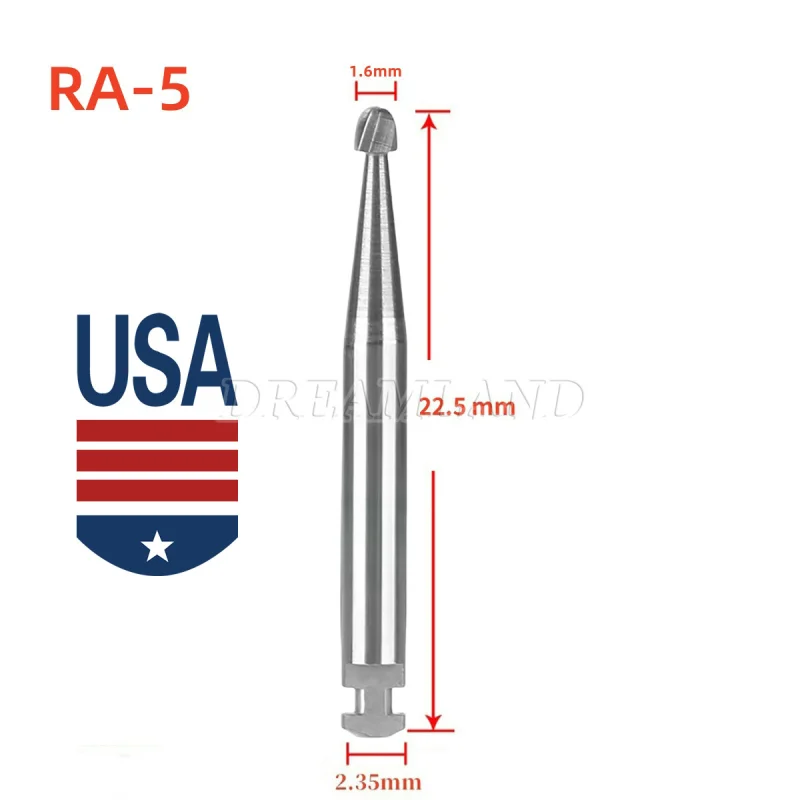 Dental Round Carbide Bur for Slow Speed Latch Type Handpiece RA 1# - 8# Burs
