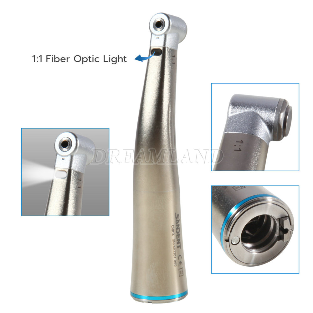 NSK Style Dental Fiber Optic LED 1:1 Contra Angle Low Speed Handpiece E type