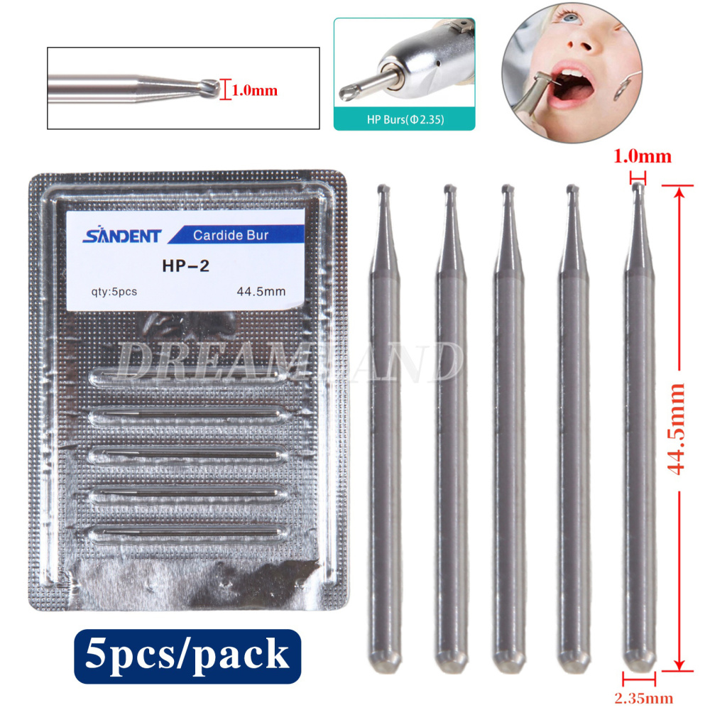 Dental Carbide Burs Straight HP 2.35mm Round For Low Speed Straight handpiece