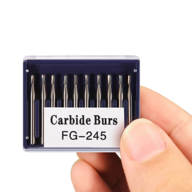 Dental High Speed Handpiece Carbide Burs Steel FG245 FG Bur Drills