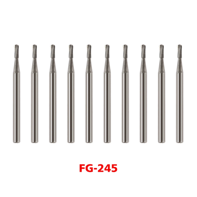 Dental High Speed Handpiece Carbide Burs Steel FG245 FG Bur Drills