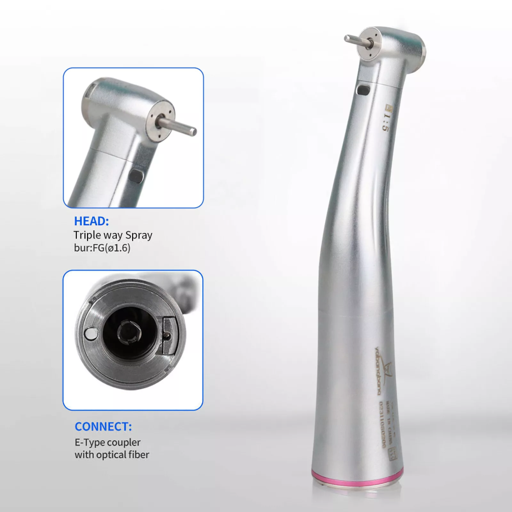 10pcs Dental LED Fiber Optic Contra Angle 1:5 Electric Handpiece fit NSK STYLE from Amber