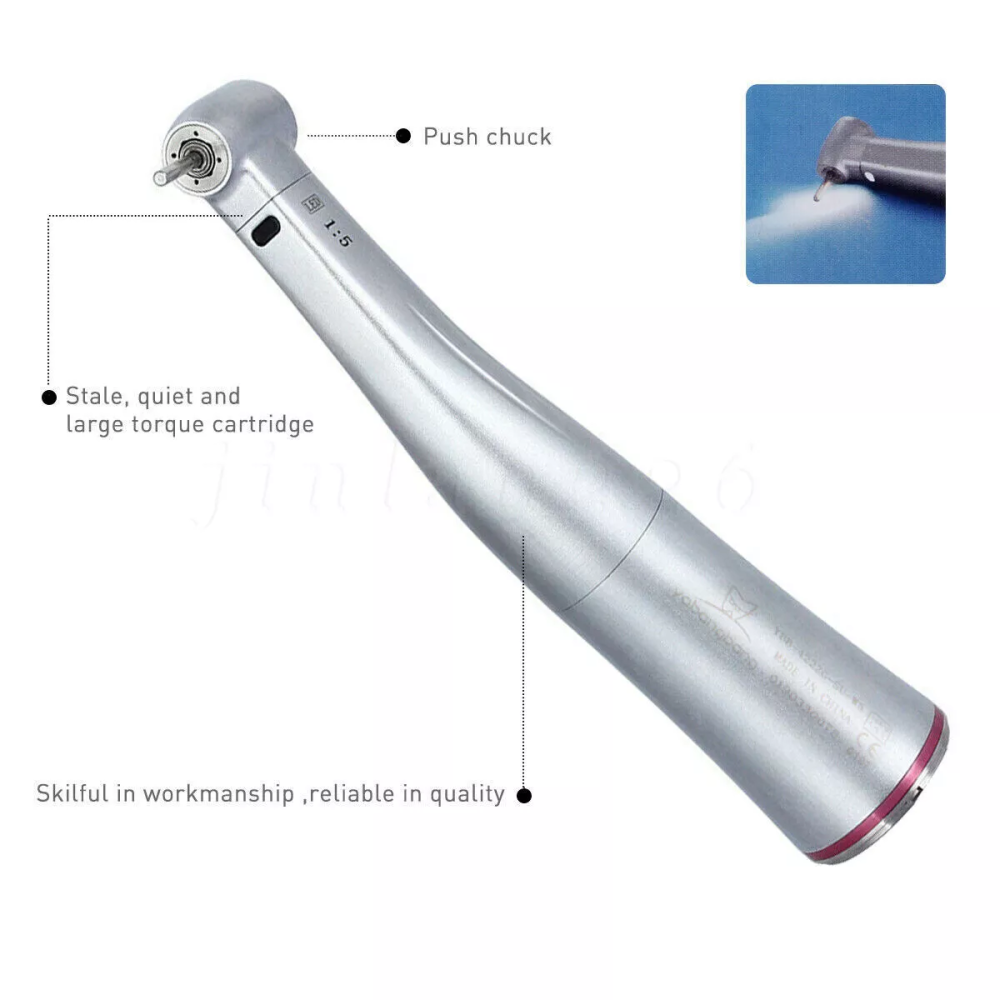 10pcs Dental LED Fiber Optic Contra Angle 1:5 Electric Handpiece fit NSK STYLE from Amber