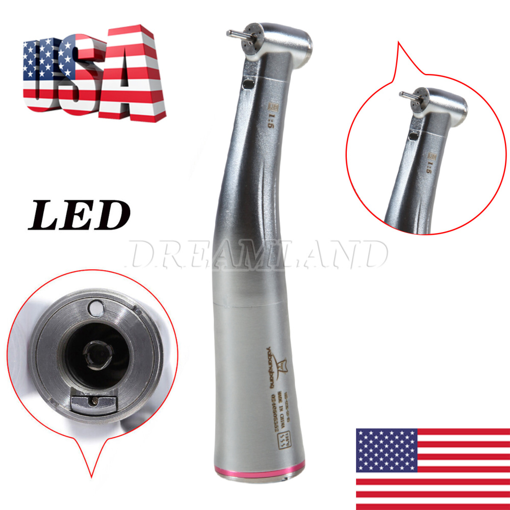 10* Dental LED Fiber Optic Contra Angle 1:5 Electric Handpiece fit NSK STYLE