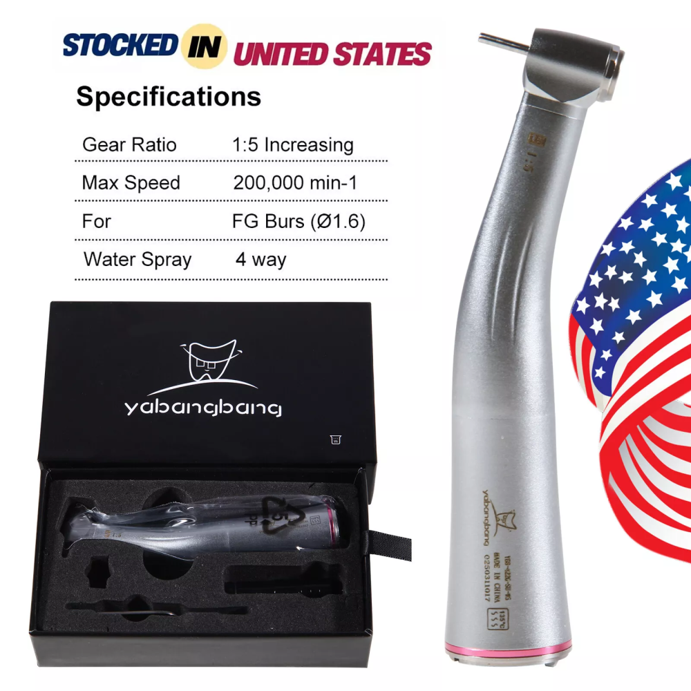 15* Dental LED Fiber Optic Contra Angle 1:5 Electric Handpiece fit NSK STYLE from superdeal369