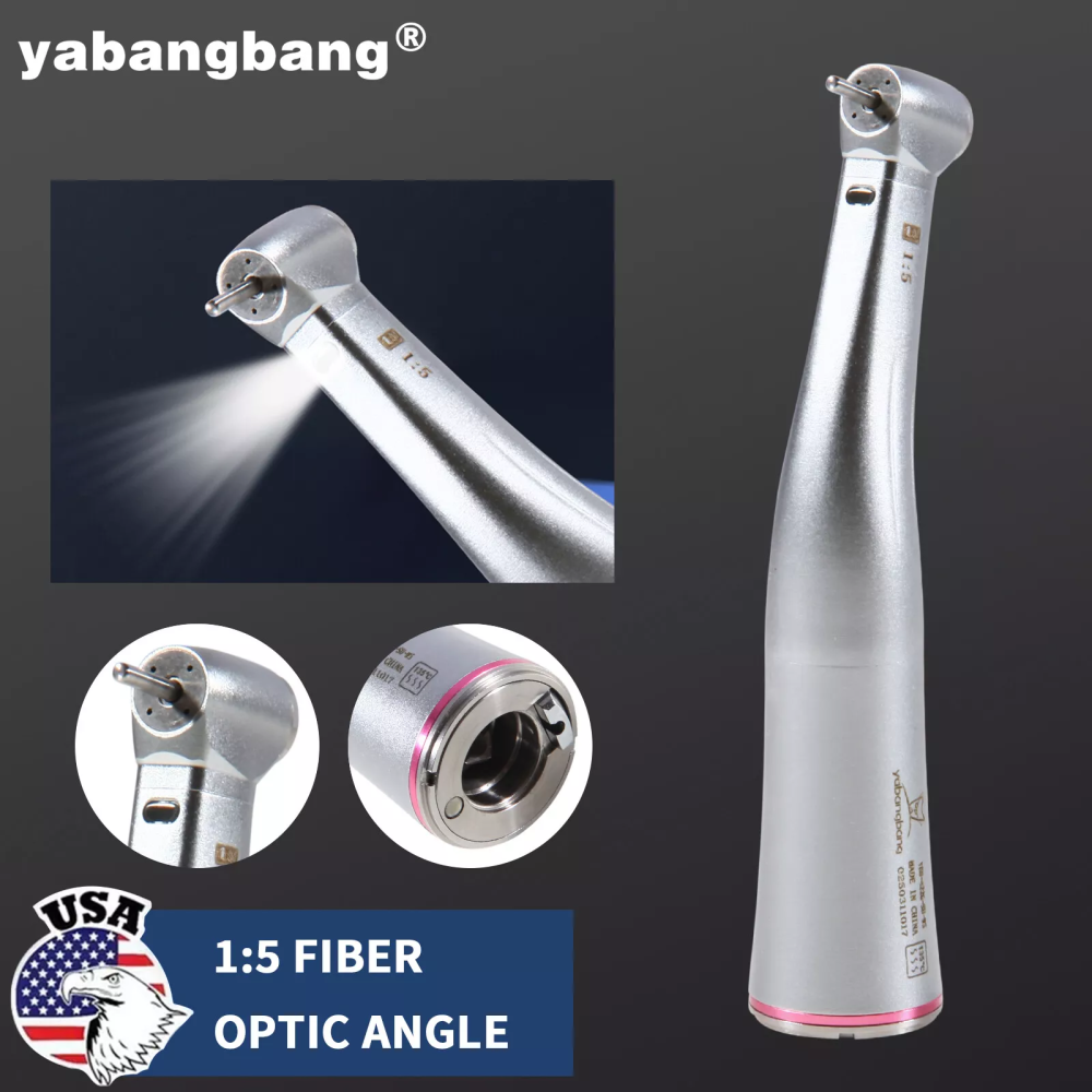 15* Dental LED Fiber Optic Contra Angle 1:5 Electric Handpiece fit NSK STYLE from superdeal369