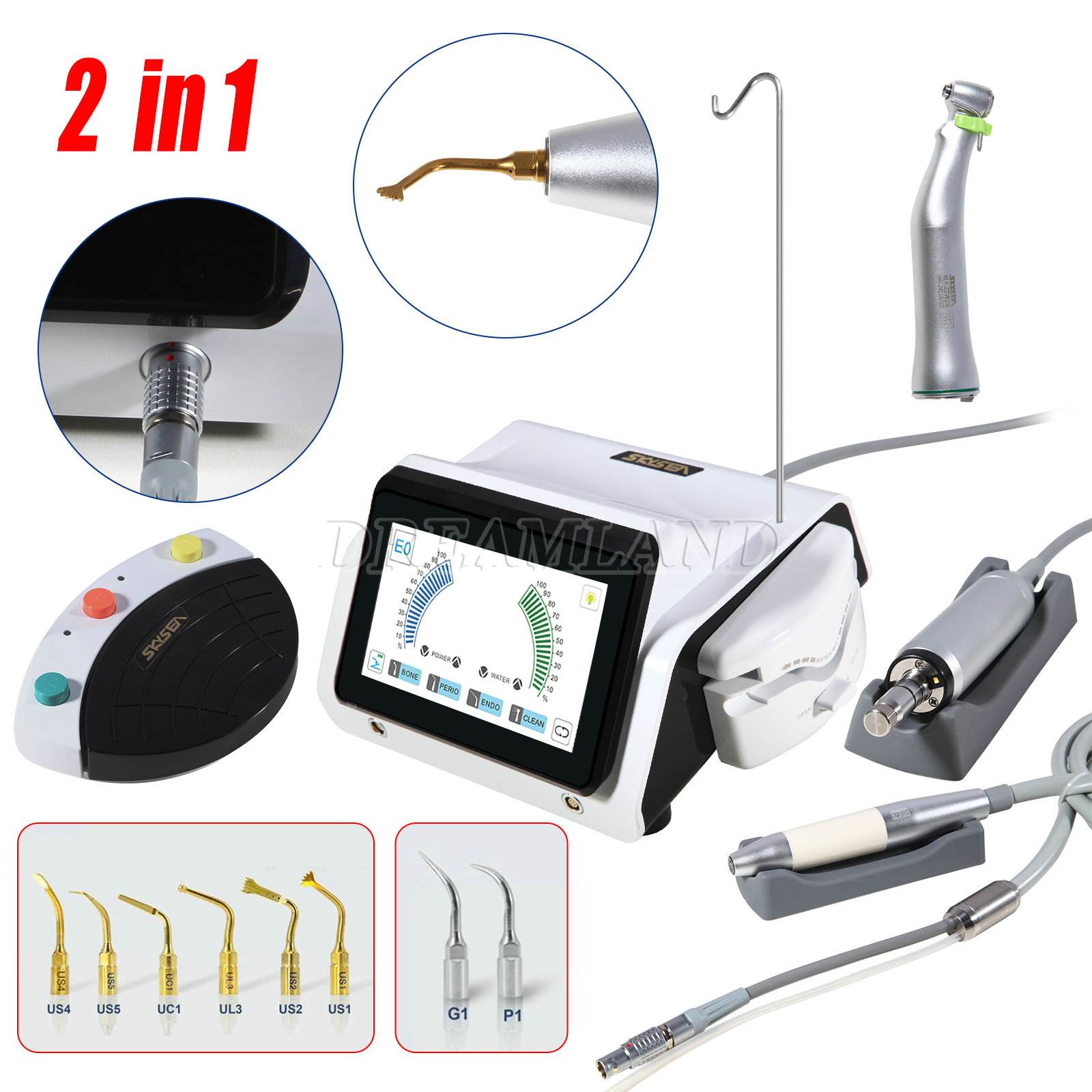 thumbnail image 2 of SKYSEA 2IN1 SURGIC TOUCH Dental Piezo Surgery & Implant Motor Device – Bone Cutter 2 of 4