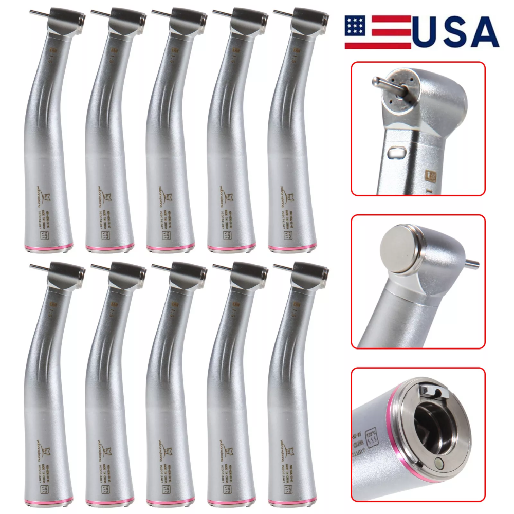10* Dental LED Fiber Optic Contra Angle 1:5 Electric Handpiece fit NSK STYLE from superdeal369